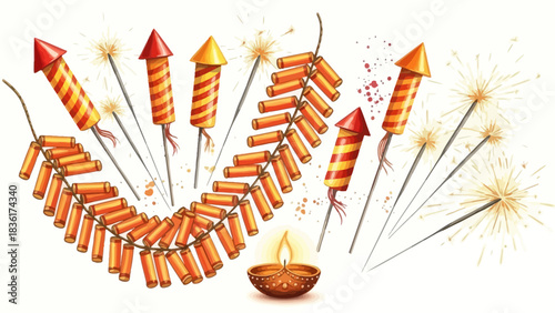 Colorful confetti and streamers exploding in a dynamic festive celebration scene