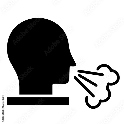 TB Cough Mask Vector Icon