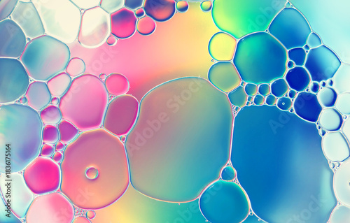 Water bubbles abstract colo...