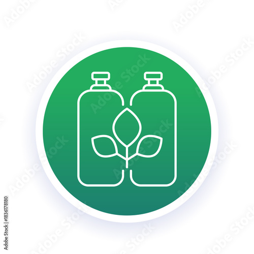 biogas icon with gas tanks, line design