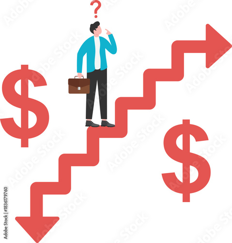 Decline, reduction, recession, financial crisis or stock market crash,
