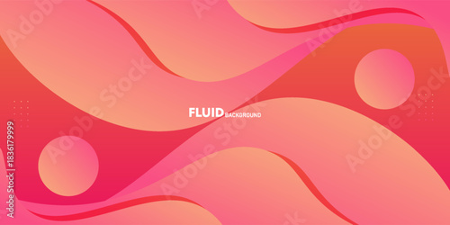 Abstract bright color gradient wave background with simple pattern concept design. Trendy flowing wave background. Vector eps10