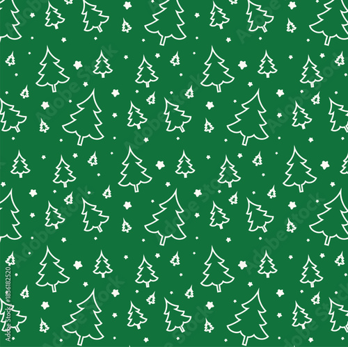 Christmas Tree seamless pattern design, seamless tree, candy canes, Santa and floral pattern, wrapper decoration vector, fabric pattern, Minimalist Merry Christmas season Floral Flowers template