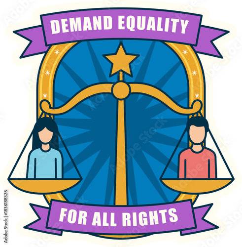 Demand Equality for All Rights Illustration