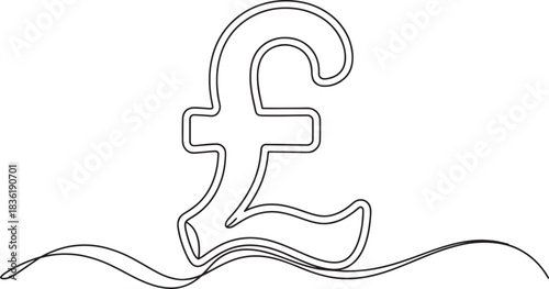 line drawing of the British Pound Sterling currency symbol