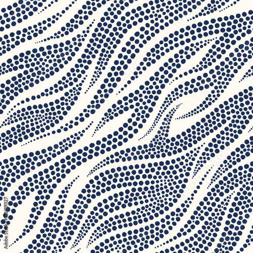 Wallpaper Mural Dotted zebra skin stripes texture seamless pattern. Torontodigital.ca