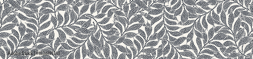 Wallpaper Mural Abstract floral background with leaf seamless pattern with dotted flat style.	 Torontodigital.ca