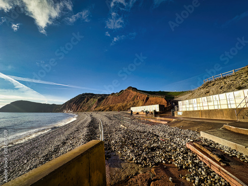 The beach at Jacob's Ladder, Sidmouth, Devon, England