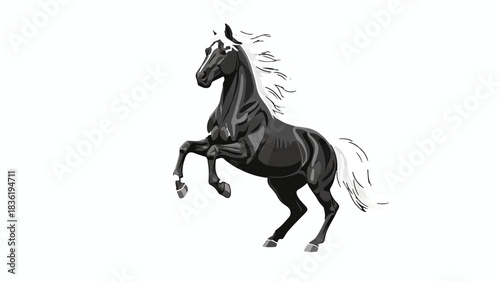 Happy Cartoon Clown Character Illustration Isolated on White with Tracing Outline for Coloring Book