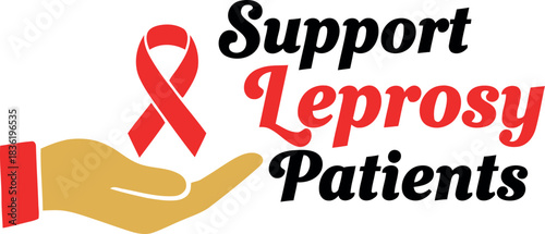Support leprosy patients red ribbon awareness campaign world leprosy day