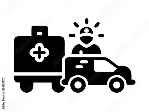 A black and white image of a person wearing a black shirt