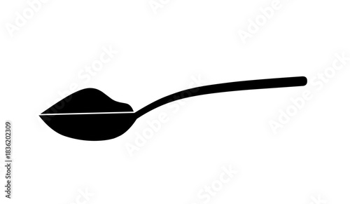 measuring spoon icon vector on white background