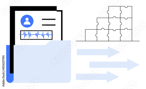Data management concept. Data tools improving workflow through structured organization and efficient file sharing. Data supports enterprise systems and project planning. Use for technology, business