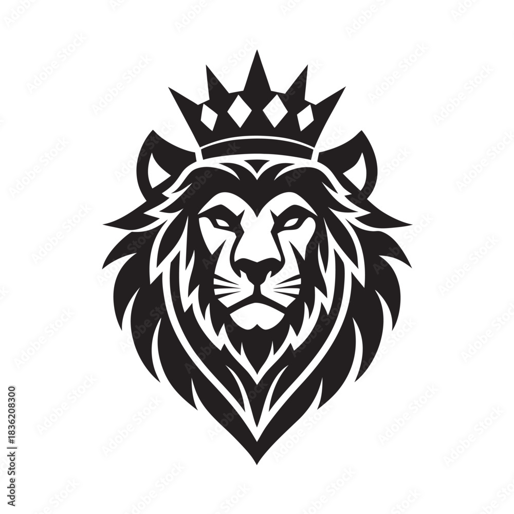 Fototapeta premium Royal Lion Time Emblem Noble Artwork