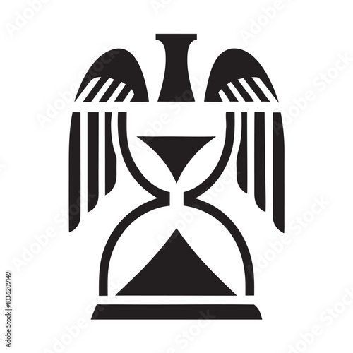 Emperor Eagle Hourglass Timeless Vector Emblem