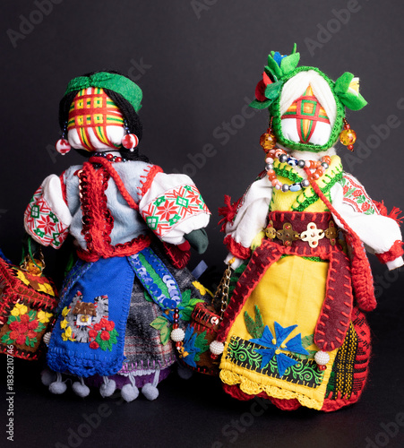 happy easter and motanka doll