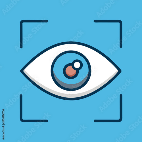 Eye Scan Identification Icon