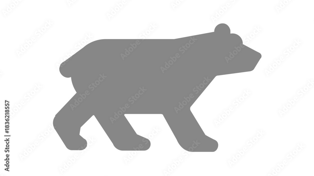 Fototapeta premium Bear Animal Silhouette – Wildlife Vector