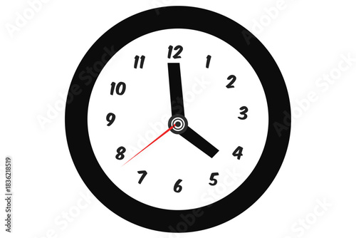 Minimalist Wall Clock Icon – Time Symbol Vector