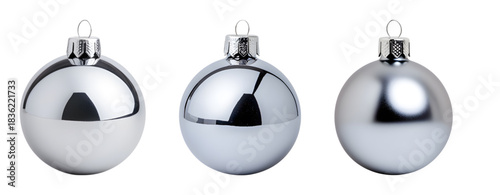 Elegant Silver & Blue Christmas Baubles Collection”