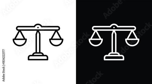 balance Two-tone version in black and white background