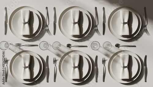 Elegant table setting with modern plates, cutlery, and glassware invites warmth and connection during memorable meals with family and friends