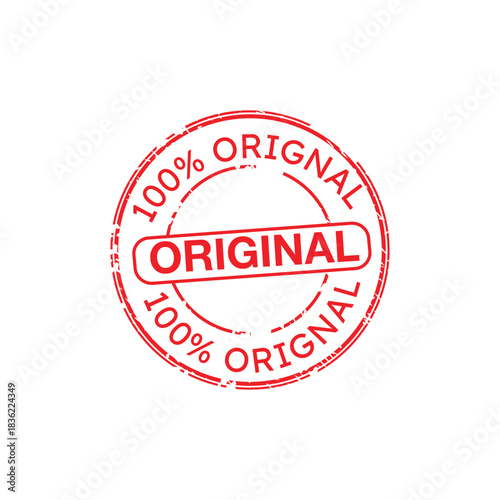 100% Original Red  Stamp Icon
