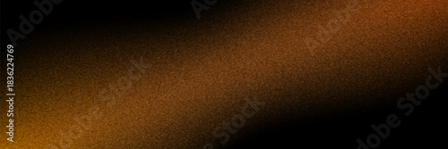 Atmospheric background with black shadows, orange glow and noise texture for photo light leak filter effects. Warm gradients bg with particles and grainy details for vintage photography overlay.