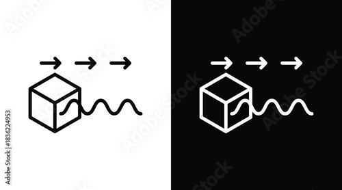 flowline Two-tone version in black and white background