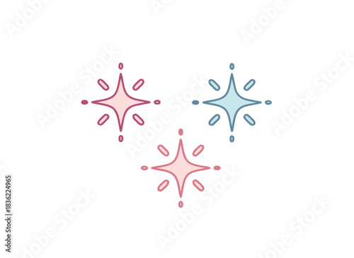 Flat vector illustration of a woman self-administering insulin centered with crisp clean outlines and subtle sparkles