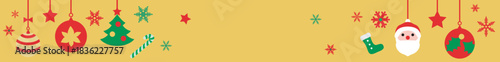 かわいいクリスマスのバナーイラスト