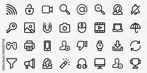 Modern UI Linear Icon Pack