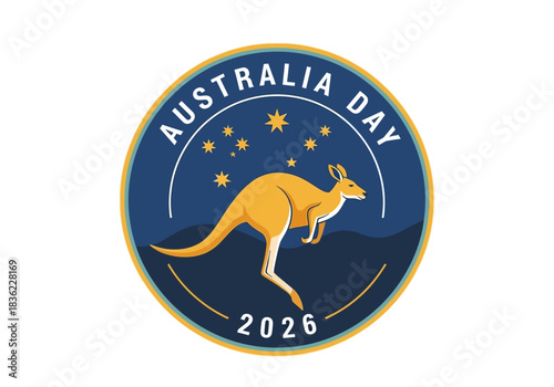 Australia Day 2026 - Celebrate Australia with a Kangaroo Design! - National Holiday Icon