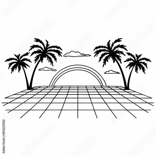 palm trees on the beach