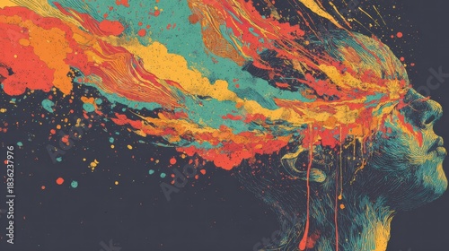 A symbolic illustration showing how persuasive cues impact thought formation.