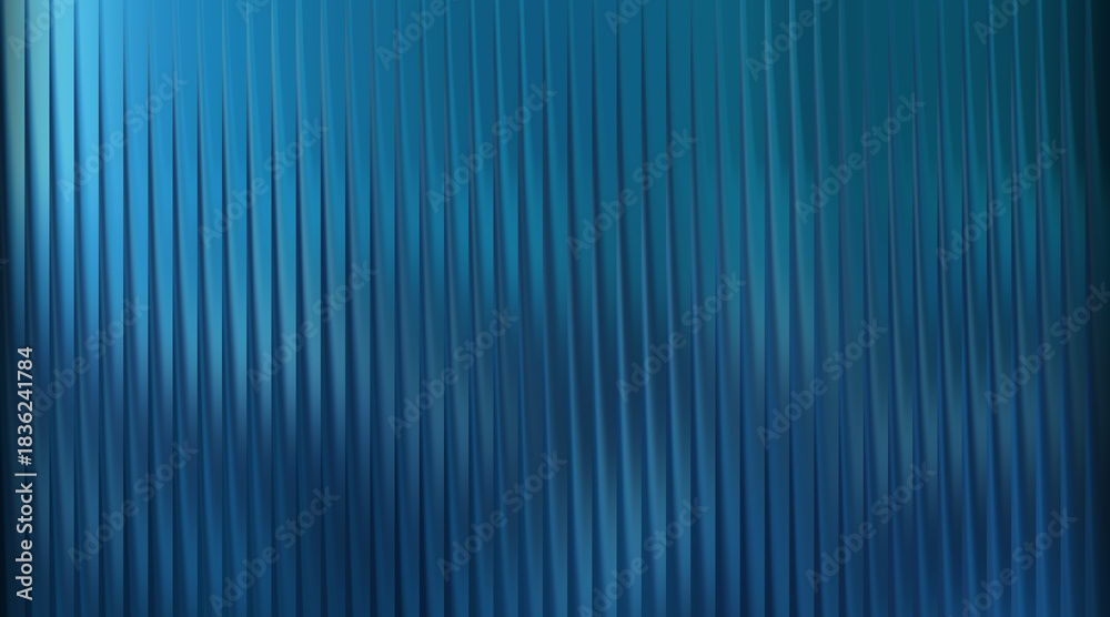Obraz premium Deep Blue Abstract Vertical Ribbed Texture with Subtle Light Reflections background pattern