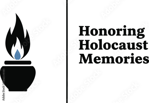 Honoring holocaust memories eternal flame symbol of remembrance and education