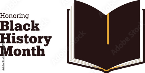 Honoring black history month open book symbolizing knowledge and heritage celebrating african american culture and achievements