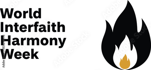 World interfaith harmony week symbol of unity and diverse beliefs flame of peace