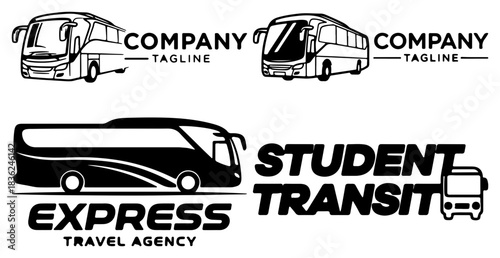 Bus logos and emblems for travel and transit companies