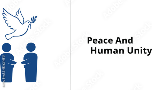 Dove of peace and human unity symbol international day of peace harmony global connection support understanding