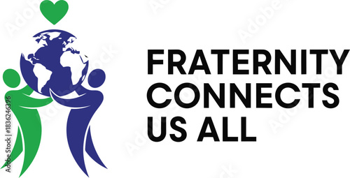 Global fraternity connects us all unity diversity and international friendship symbol