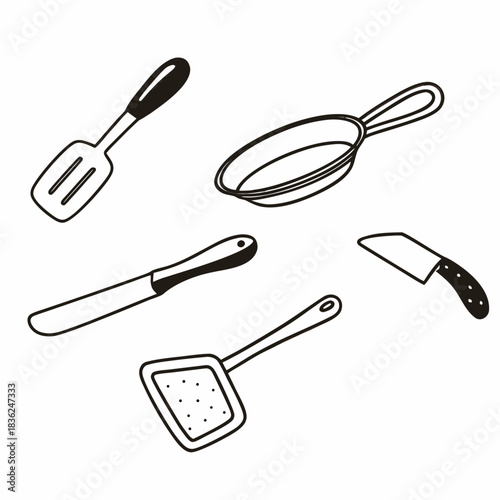 kitchen utensils vector illustration