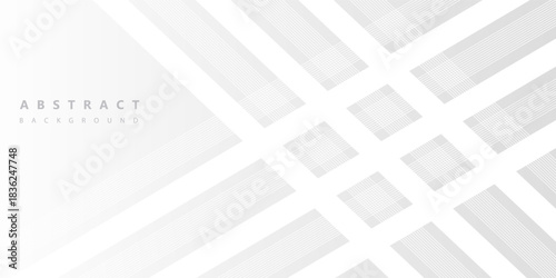 Dynamic minimalist abstract white line background