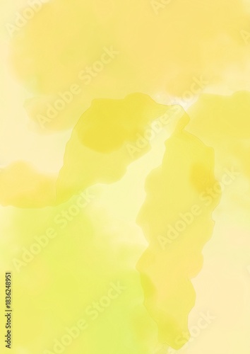 sun and clouds watercolor background yellow