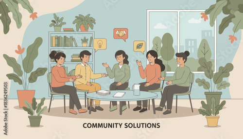 Group of People Meeting and Collaborating at a Table.