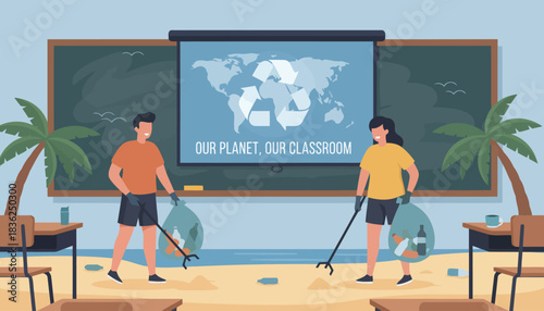 Two People Practicing Sword Training In Studio.