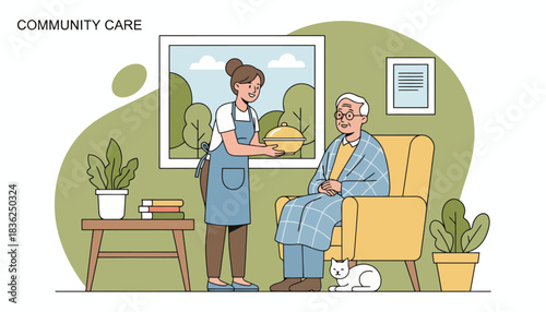 Nurse Caring for Elderly Man at Home.