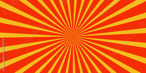 Autumn color sun rays background. Abstract orange sun rays design wallpaper. Colorful swirling lines for templates. modern vector illustrator, website, textures,