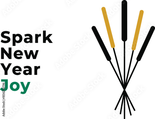 Spark new year joy festive sparklers for celebration holiday design